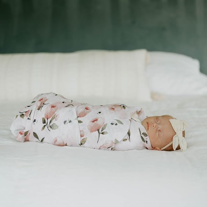 Little Unicorn Muslin Swaddle Blanket for Newborns & Infants | Soft & Breathable Fabric | Baby Blanket for Swaddling, Nursing, Shower Gifts (Watercolor Floret)