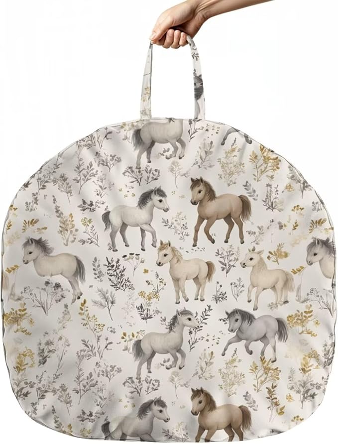 Romantic Horse Pillow Covers for Breastfeeding Pillow Soft and Stretchy Breastfeeding Pillow Covers for Breastfeeding Mom,Cozy Nursing Slipcover for Boys and Girls Pillowcase