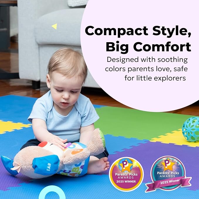 MioTetto Baby Play Mat, Comfortable Playtime Mat ??Portable Foam Floor Tiles, Safe Baby mat for Floor for Crawling & Development, Soft Play mat for Babies, Stylish Interlocking Foam Tiles