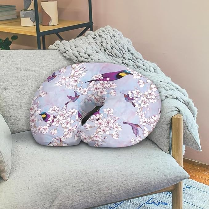 Sakura Hummingbird Stretchy Breastfeeding Pillow Cover, Lightweight Neutral Baby Pillow Cover for Infant Snug,Best Choice for Mom or Baby