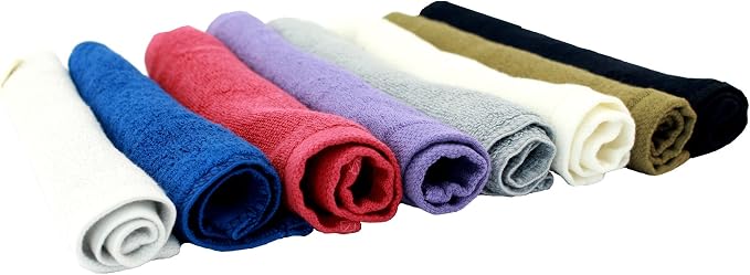 BambooMN Silky Soft Washcloth Burp Cloth Mouth Wipes - Bamboo Rayon Cotton Strength Blend - 8 Pack
