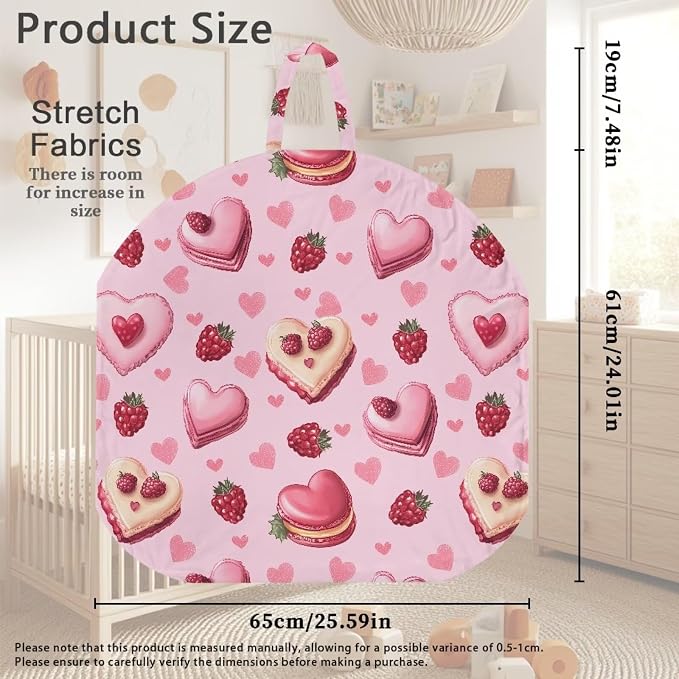 Heart Nursing Pillow Cover Breastfeeding Pillow Slipcover for Baby Boys & Girls Nursing Pillow Case for Newborn Soft Fabric Fits Snug On Infant Pillow Not Included