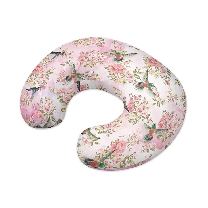 Hummingbird Breast Feeding Nursing Pillow Cover Slipcover Washable Skin-Friendly Pillowcase Baby Nursing Pillow Support Cover for Girls and Boys