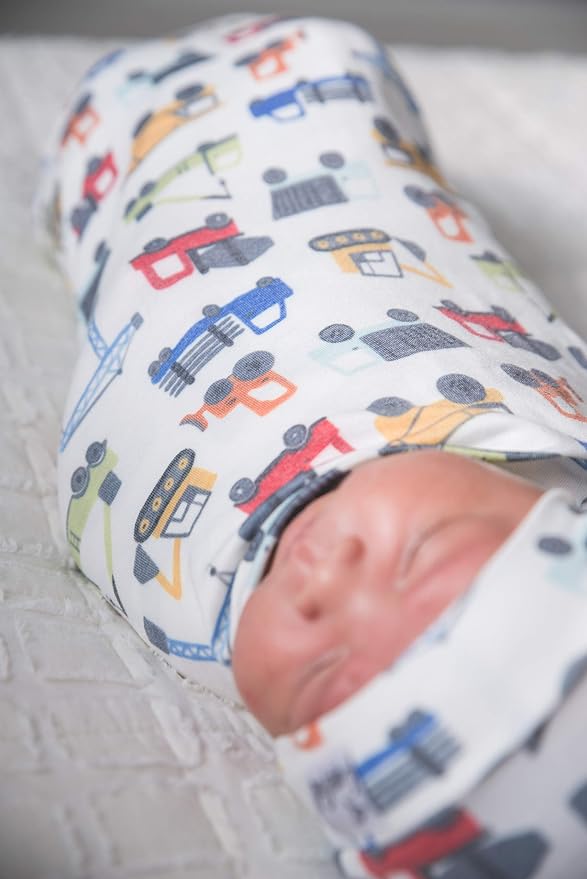 Copper Pearl Swaddle Blankets for Newborns | Soft Stretchy Receiving Blankets for Boys and Girls | Large 46 x 46 Inch Baby Blankets | Lightweight and Breathable Swaddles | Diesel