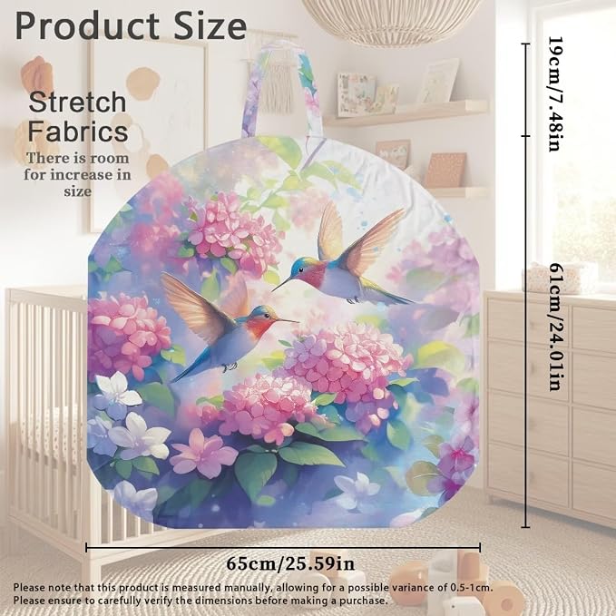 Elegant Hummingbird Nursing Pillow Covers for Breastfeeding Pillow Stretchy and Cozy Breastfeeding Pillow Slipcovers for Baby Girls Soft Breastfeeding Pillow Covers Fits for Infant Support