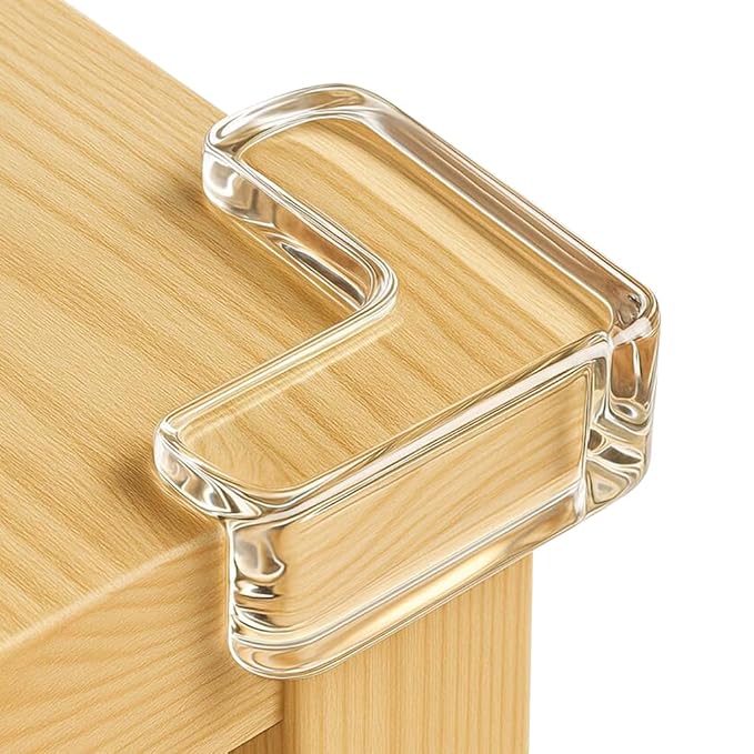 8 Pack Corner Protector Baby, Clear Coner Guard Furniture Corner & Edge Safety Bumpers Cushion for Table Edges & Sharp Coners, Baby Proofing, L Shaped