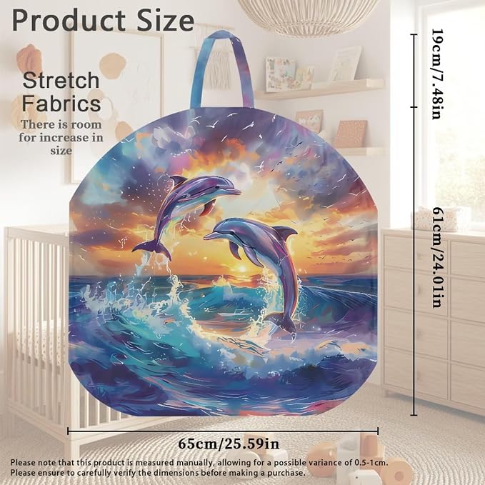 Dolphin Nursing Pillow Cover Breastfeeding Nursing Pillow Slipcovers Super Soft for Breastfeeding Moms Support for Breastfeeding Bottle Feeding and Bonding