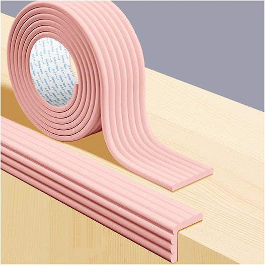 XPLKQXE Proofing Foam Bumper Set, Safety Guards Proof Bumper Guard, Coffee Table Edge Corner Protector Padding for Sharp Corners of Cabinets, Tables, Drawers (Color : Pink, Size : 4pcs)