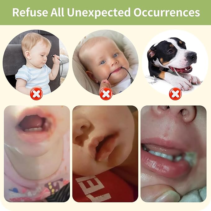 USB Charger Protector for Baby Proofing, Cord Cover Baby Proof, Electrical Safety Baby Products, Prevent Babies from Biting Charging Cable Ends（8Pcs）