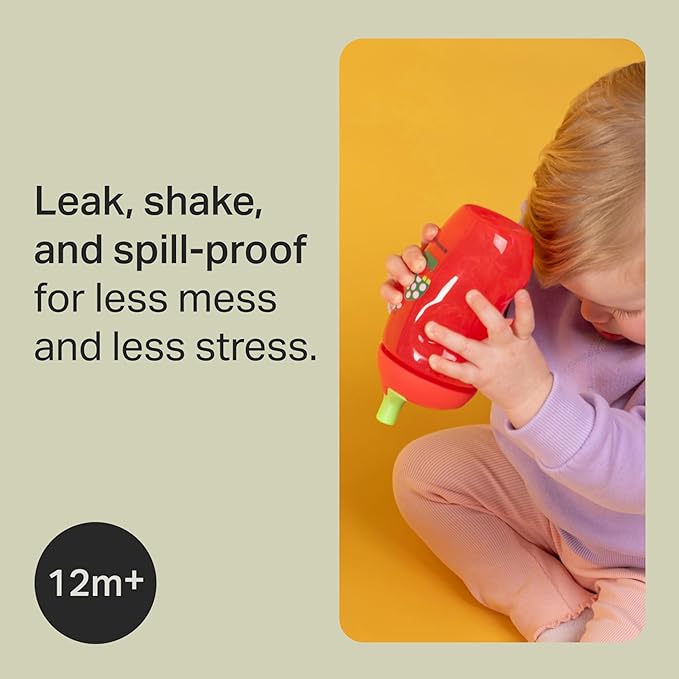 Tommee Tippee Sporty Bottle, 10oz Sippy Cups for Toddlers 1-3, Spill-Proof, Bite Resistant Spout, Easy to Hold Design, BPA Free, Pack of 3, Pink, Red and Orange