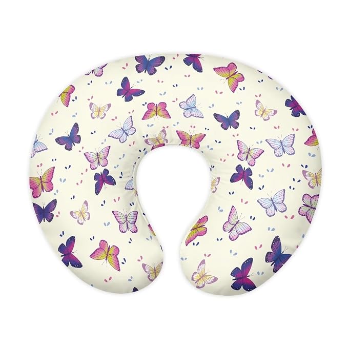 Butterfly Nursing Pillow Cover Slipcover, Breastfeeding Newborn Infant Feeding Cushion Cover Pillow Slipcovers for Breastfeeding Moms