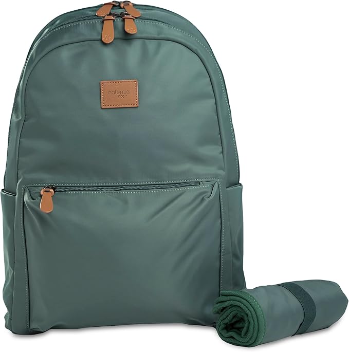 Natemia Diaper Backpack - Water-Resistant Baby Diaper Bag with Pockets, Stroller Straps, and Portable Changing Pad Included