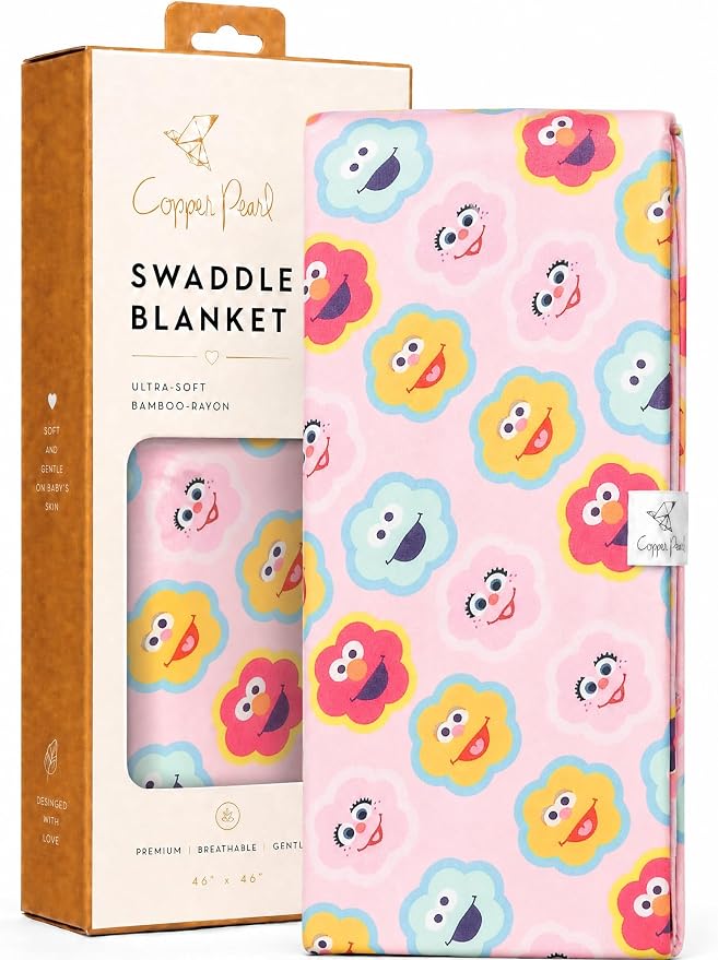 Copper Pearl Swaddle Blankets for Newborns | Soft Stretchy Receiving Blankets for Boys and Girls | Large 46 x 46 Inch Baby Blankets | Lightweight and Breathable Swaddles | Abby and Pals