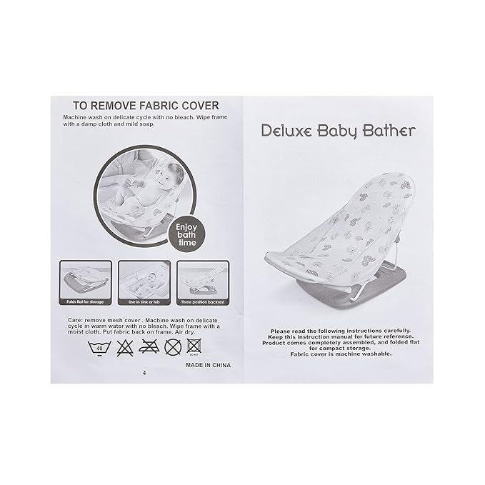 Foldable Baby Bather With 3 Adjustable Reclining Positions for Use in Sink or Bathtub - Newborn Infant Support 0-12 Months (Blue-01)