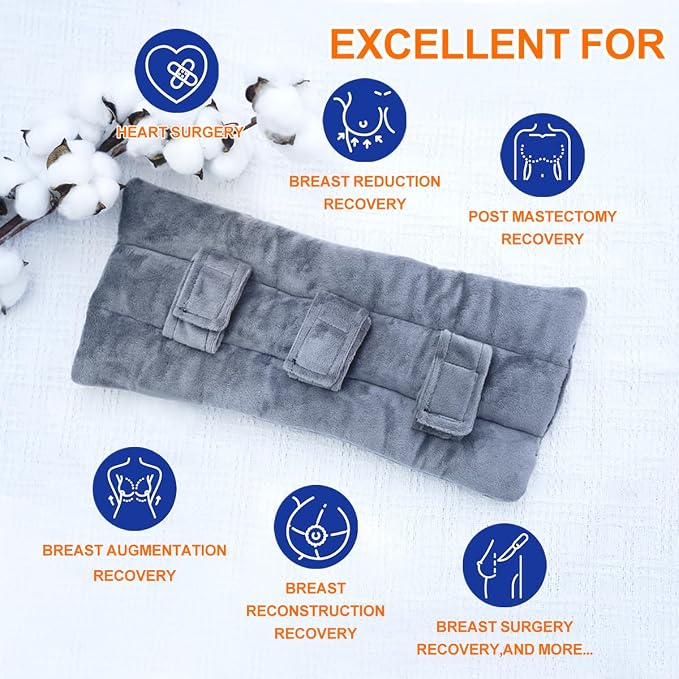 Seat Belt Pillow Post Surgery- Seatbelt Pillows for Post-Surgery, Chemo Port Pillow for Seat Belt, Port Pillows for Chemo Patients Seatbelt, Seatbelt Cushion for Heart Surgery Recovery