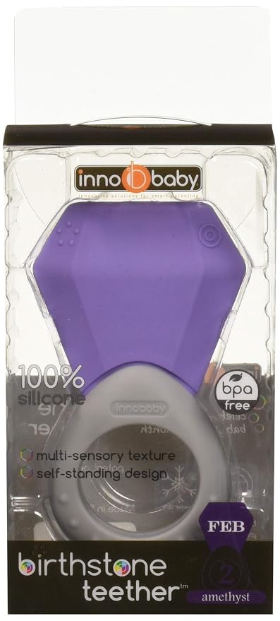 INNOBABY TEETHIN' Smart Birthstone Ring TEETHER - February (Amethyst)