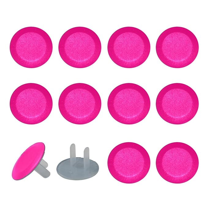Pure Rose Pink Pattern Outlet Covers Baby Proofing Child Proof Plug Covers for Electrical Outlets Easy Install Outlet Plug Covers