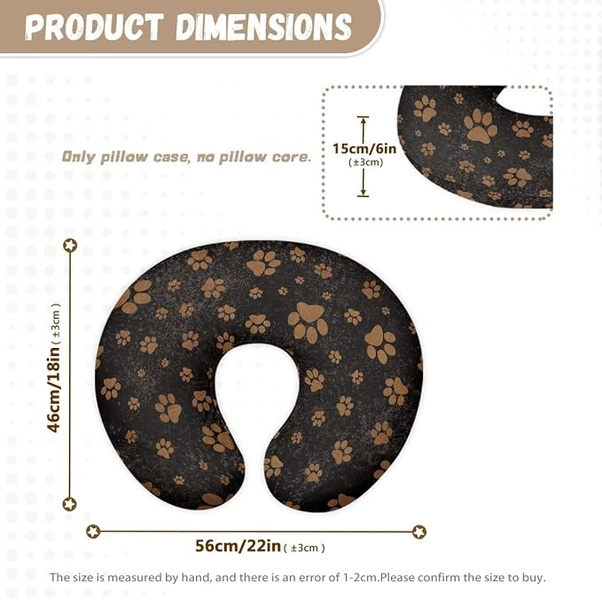 Paw Nursing Pillow and Positioner Detachable Newborn Original Breastfeeding Slipcover Case Lightweight Head Support Protector Cushion Easy to Use