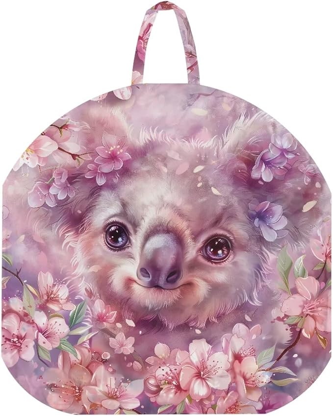 Cherry Blossom Koala Nursing Pillow Covers for Baby Girl Nursing Pillow Slipcovers for Breastfeeding Moms, Soft and Stretchy Safely Breastfeeding Pillow Cover for Infant Pillow Not Included