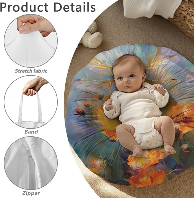 Dragonfly Nursing Pillow Cover Breastfeeding Nursing Pillow Slipcovers Super Soft for Breastfeeding Moms Support for Breastfeeding Bottle Feeding and Bonding