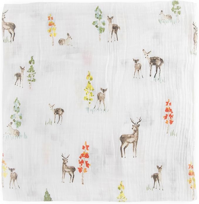 Little Unicorn Premium Cotton Swaddle Baby Blanket | Breathable Fabric | for swaddling, Play, Nursing & More (Oh Deer)