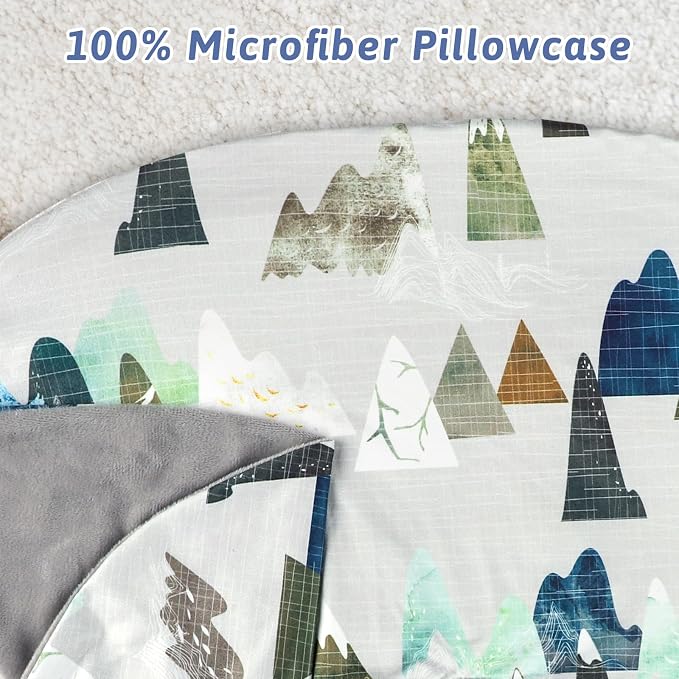 TANOFAR Nursing Pillow Cover 1 Pack, Stretchy Removable Nursing Cover for Breastfeeding Pillows, Ultra Soft Snug Fits On Newborn Feeding Pillow Case for Baby Girls/Boys, Mountain