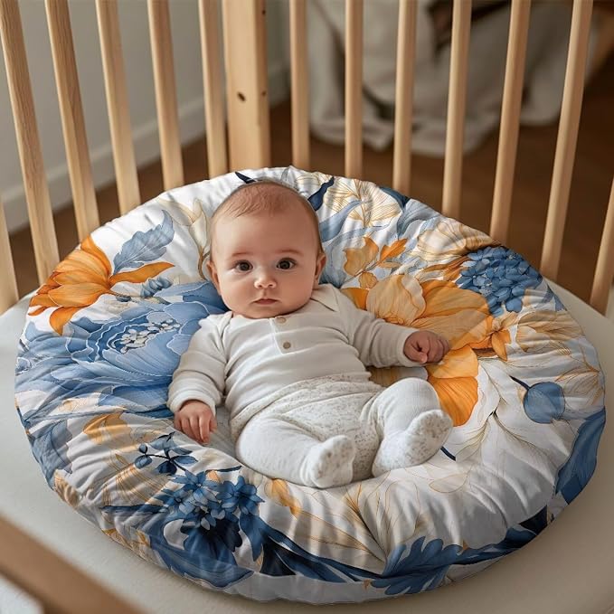 Elegant Floral Pillow Covers for Breastfeeding Pillow Soft and Stretchy Breastfeeding Pillow Covers for Breastfeeding Mom,Cozy Nursing Slipcover for Boys and Girls Pillowcase