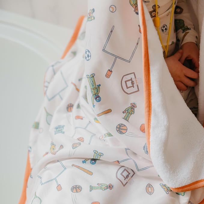 Copper Pearl, Sesame Street Varsity Friends Premium Big Kid Hooded Towel
