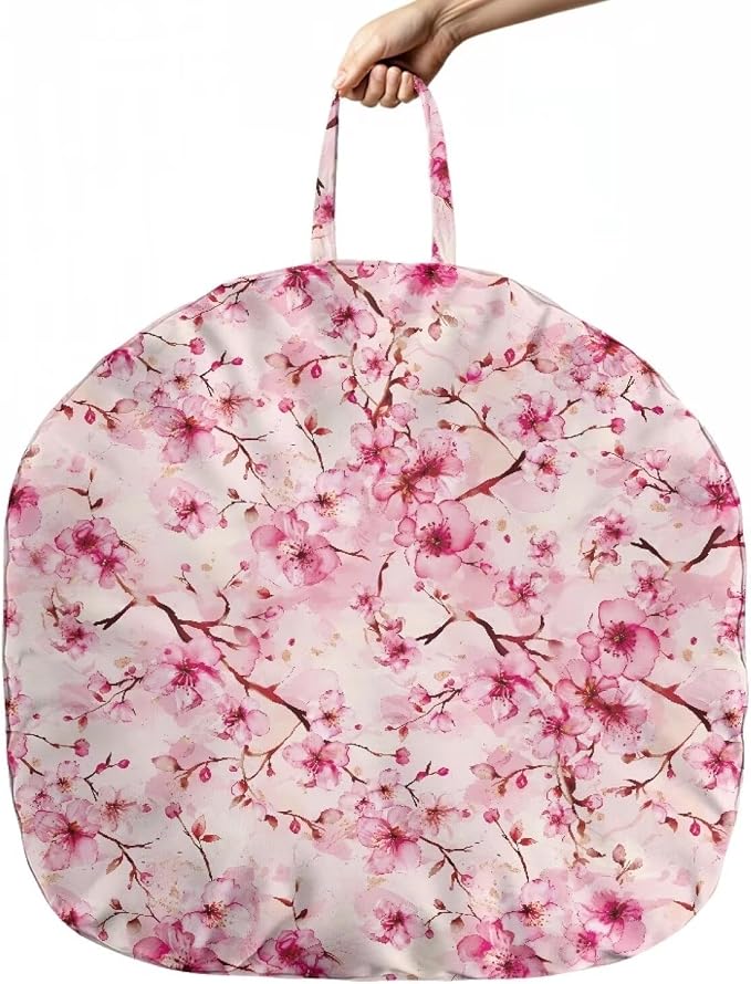 Pink Flower Nursing Pillow Covers for Breastfeeding Pillow Stretchy and Cozy Breastfeeding Pillow Slipcovers for Baby Girls Soft Breastfeeding Pillow Covers Fits for Infant Support