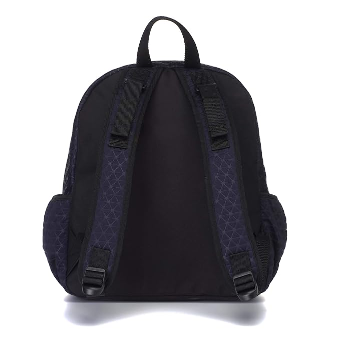 Luna Ultra Lite Navy Scuba Diaper Travel Backpack by Babymel | Large Capacity, Water Resistant, Modern Style, Multi-Functional and Durable Baby Bag with Changing Pad and Integrated Stroller Straps