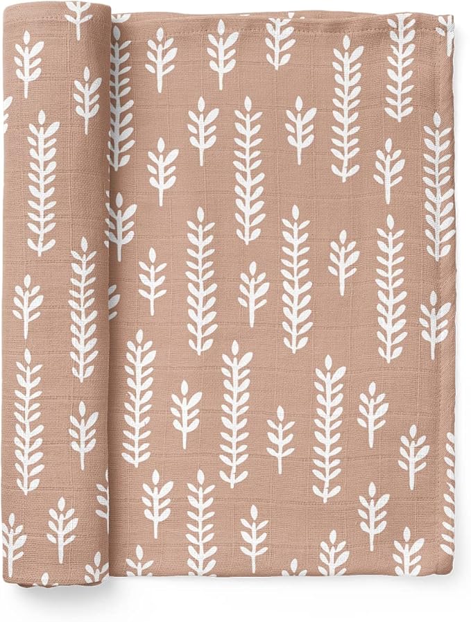Mini Wander Swaddles for Newborns Muslin Swaddle Blankets - Breathable Soft Gender Neutral Receiving Blanket Baby Essentials | 47 x 47 Cotton - (Wheat (Maple Sugar)