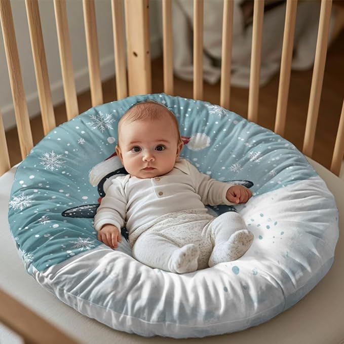 Christmas Penguin Nursing Pillow Cover Neutral Breastfeeding Pillow Cover Fits 22.6in*24in Nursing Pillow for Baby Boy Girl Neutral Baby Nursing Pillow Cover Feeding Pillow Cover