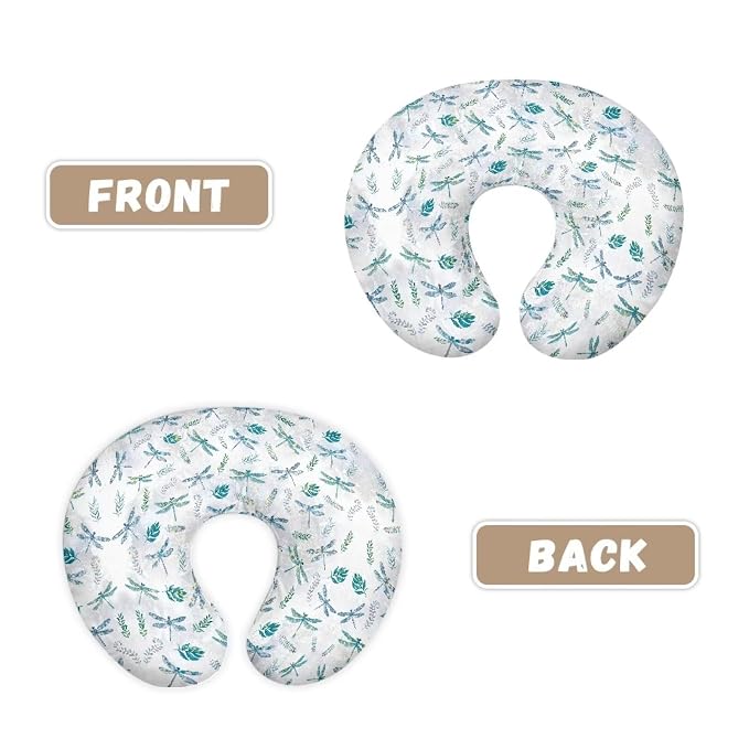 Dragonfly Leaves Nursing Pillow Cover, Premium Quality Soft Breast Feeding Pillow Covers Great for Breastfeeding Moms