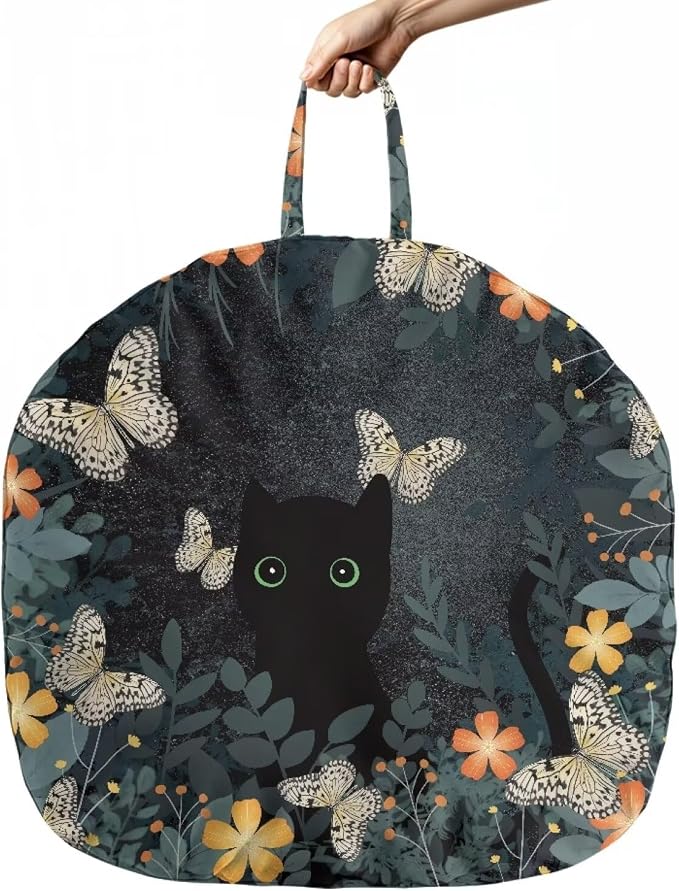 Cute Black Cat Nursing Pillow Cover for Breastfeeding Pillow Ultra Soft and Cozy Nursing Pillow Slipcovers,Nice Newborn Gift Best Choice for Mom or Baby Pillow Not Included