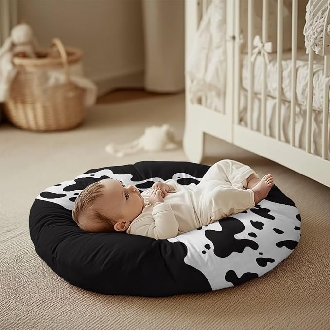 Cow Print Stretchy Nursing Pillow Covers Breast Feeding Pillows Covers for Moms Ultra Soft Snug Fits On Infant Nursing Pillow Nursing Pillow Case for Newborn