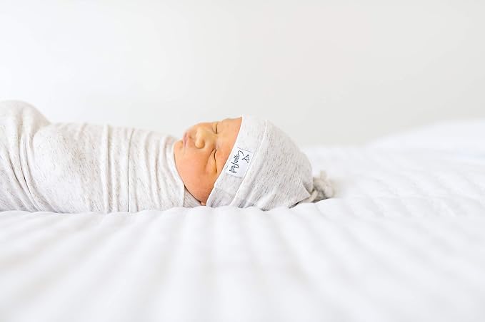 Copper Pearl Swaddle Blankets for Newborns | Soft Stretchy Receiving Blankets for Boys and Girls | Large 46 x 46 Inch Baby Blankets | Lightweight and Breathable Swaddles | Oat