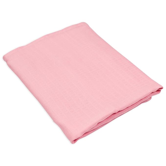 HonestBaby 3-Pack Organic Cotton Swaddle Blankets, Rose Blossom, One Size