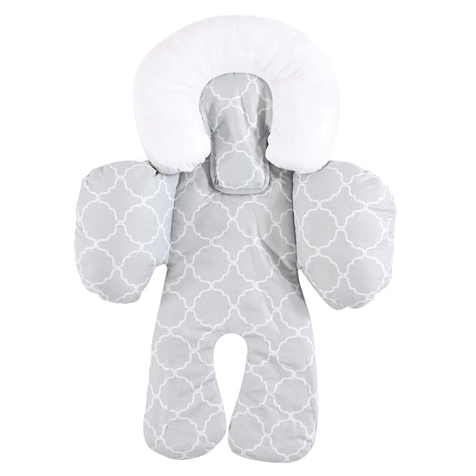 Hudson Baby Unisex Baby Car Seat Body Support Insert, Gray Trellis, One Size