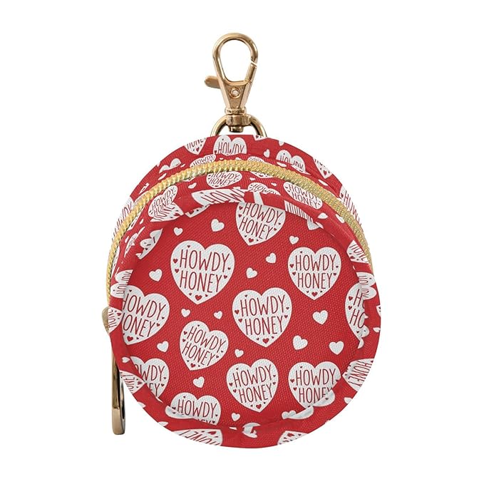 Cowboy Love Red Pattern Pacifier Holder Case Newborn Pacifier Storage Pouch for Boys Girls Easy Attach to Diaper Bag Portable Baby Essentials Container