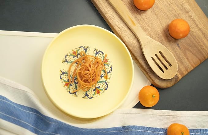 PREMIUM Unbreakable Silicone Baby Plate | Elegant China-Look Design for Baby Tableware | Suction Toddler Feeding Plate | Divider-free BPA-free | Essential Baby Items (Deruta)