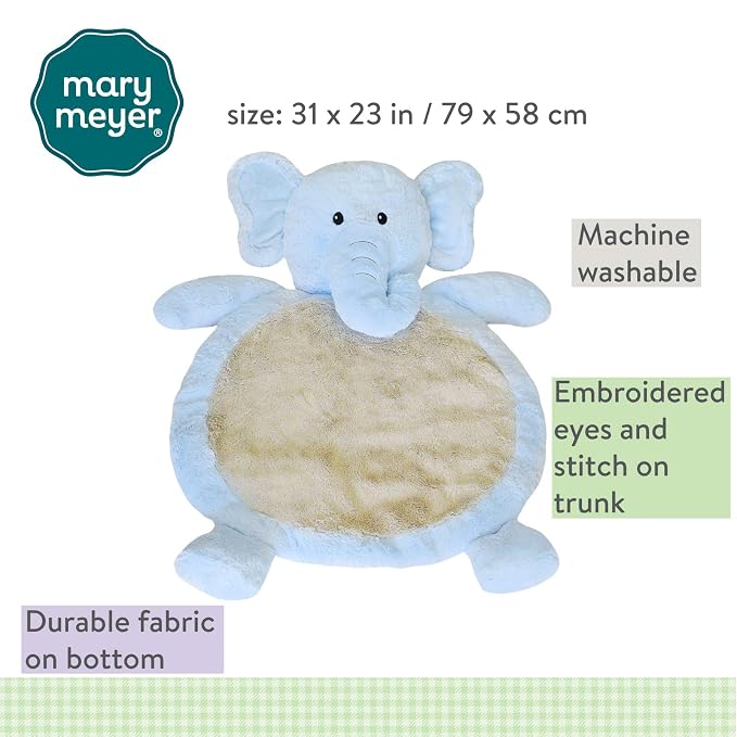 Mary Meyer Bestever Baby Mat, Blue Elephant