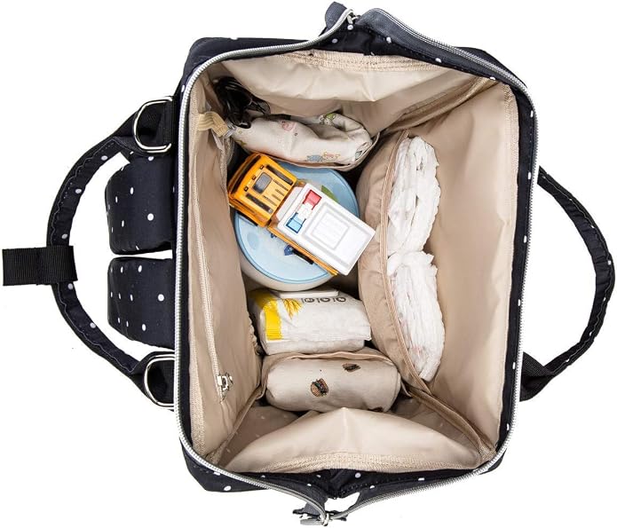 Milky Chic Mommy Diaper Bag- Waterproof USB Charging Port Stroller Straps Changing Pad