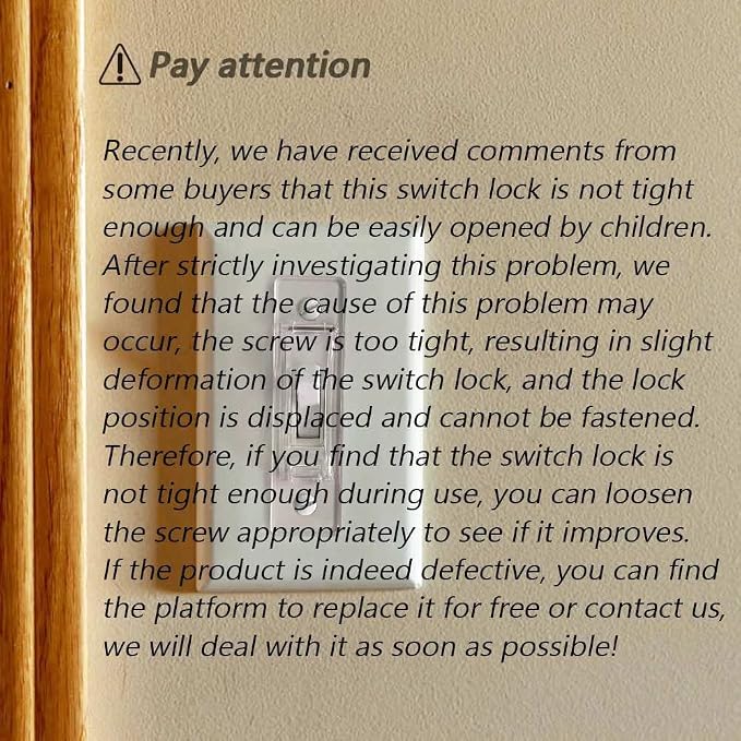 Wall Switch Guard, ILIVABLE Child Proof Light Switch Plate Covers Protects Your Lights from being Accidentally Turned On or Off by Children and Adults (Clear, 4 Pack)