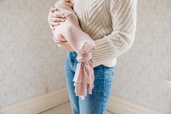 Copper Pearl Swaddle Blankets for Newborns | Soft Stretchy Receiving Blankets for Boys and Girls | Large 46 x 46 Inch Baby Blankets | Lightweight and Breathable Swaddles | Maeve