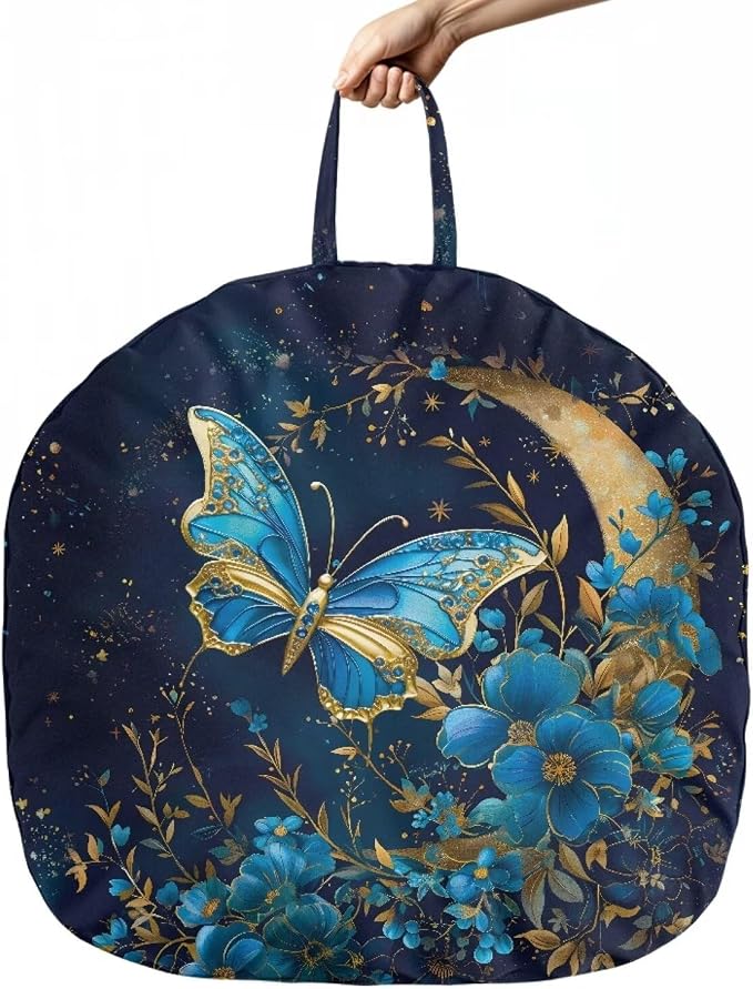 Blue Butterfly Moon Nursing Pillow Cover for Breastfeeding Pillows Breastfeeding Pillow Slipcovers for Baby Boys & Girls Ultra Soft Infant Nursing Pillowcase Pillow Case for Newborn