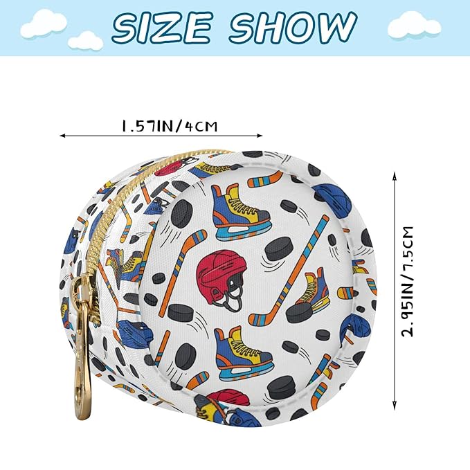 Hockey Sports White Print Pacifier Holder Case for Diaper Bag Portable Travel Pacifier Storage Case with Clip Pacifier Storage Container for Outdoor Purse Baby Girls Boys