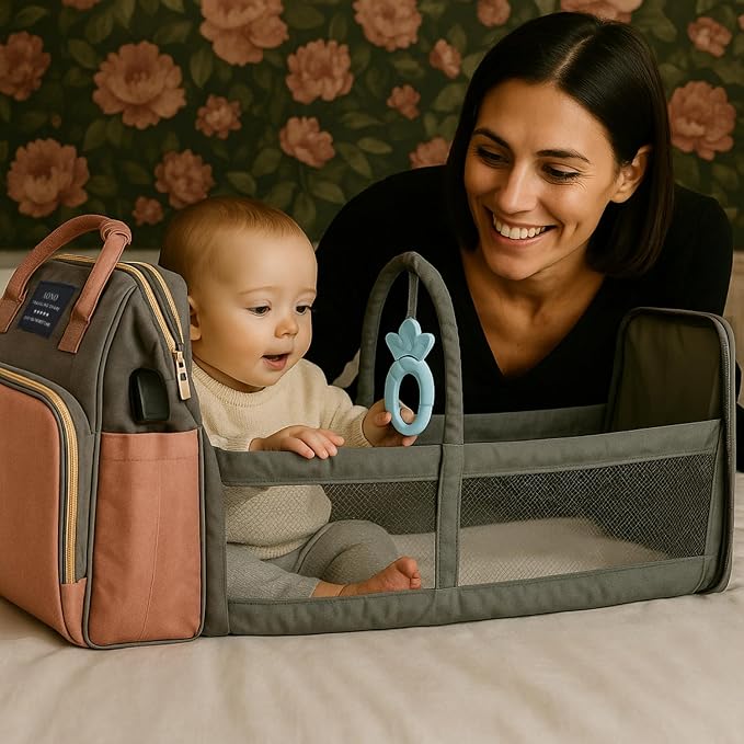 Multifunctional Baby Diaper Bag Backpack with Changing Station Baby Bag for Moms, Dads, Shower Gifts for Newborn Essentials