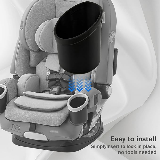 2pcs Cup Holder Replacement Compatible with Graco 4Ever DLX Car Seats, Holds Kids Bottles up to 77.5mm, Seat Replacement Parts for Graco Car（Black）