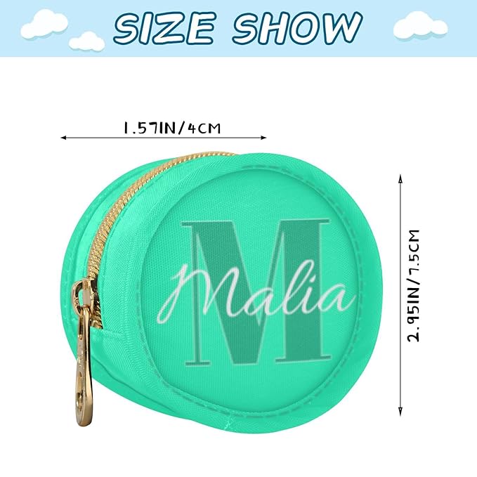 Custom Turquoise Pacifier Holder Case for Diaper Bag Personalized Portable Travel Pacifier Storage Case with Clip Newborn Baby Pouch for Baby Boys Girls Purse Outdoor