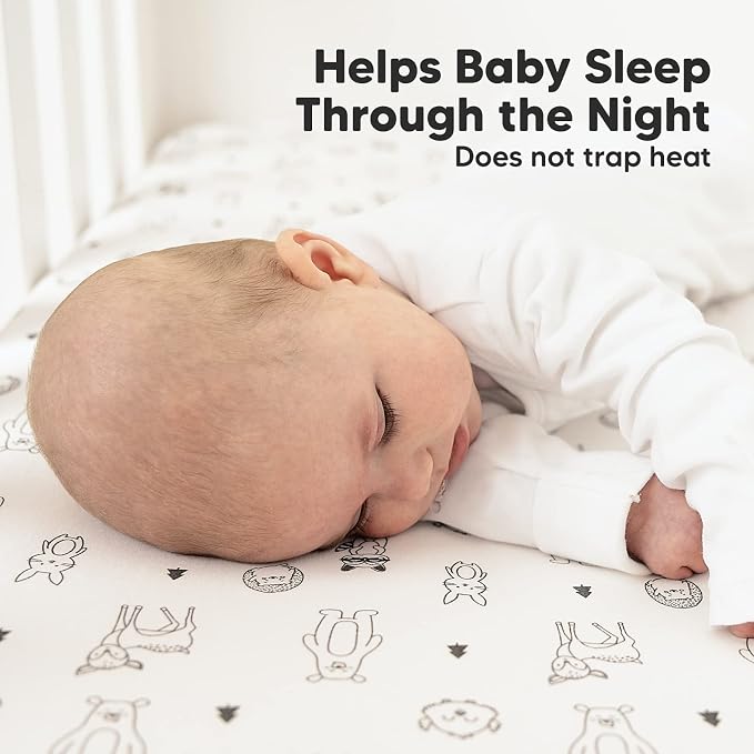 KeaBabies Baby Swaddle Sleep Sacks and Jersey Fitted Crib Sheets for Boys and Girls Bundle - 3-Pack Newborn Baby Swaddles 0-3 Months - Fits Standard Nursery Crib Mattresses